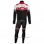 2020 Cycling Jersey Nalini Black White Red Long Sleeve And Bib Tight(2)