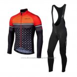 2020 Cycling Jersey Nalini Orange Black Long Sleeve and Bib Tight