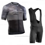 2020 Cycling Jersey Northwave Gray Black Short Sleeve and Bib Short