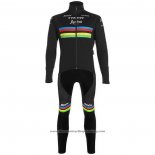 2020 Cycling Jersey UCI World Champion Trek Segafredo Black Long Sleeve And Bib Tight