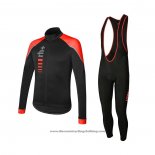 2021 Cycling Jersey RH+ Red Long Sleeve And Bib Tight QXF21-0068
