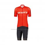 2022 Cycling Jersey Scott Red White Short Sleeve and Bib Short