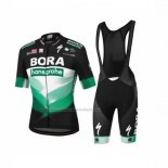 2023 Cycling Jersey Bora-Hansgrone Black Green Short Sleeve and Bib Short