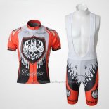 2010 Cycling Jersey Rock Racing Red and Light Blue Short Sleeve and Bib Short