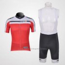 2011 Cycling Jersey Giordana White and Red Short Sleeve and Bib Short