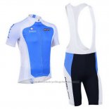2013 Cycling Jersey Nalini Sky Blue and White Short Sleeve and Bib Short