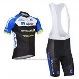 2014 Cycling Jersey Netapp Black and Blue Short Sleeve and Bib Short