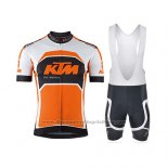 2015 Cycling Jersey Ktm White and Orange Short Sleeve and Bib Short