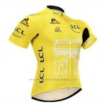 2015 Cycling Jersey Tour de France Yellow Short Sleeve and Bib Short