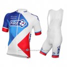 2016 Cycling Jersey FDJ White and Red Short Sleeve and Bib Short
