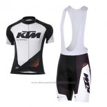 2016 Cycling Jersey Ktm White and Black Short Sleeve and Bib Short