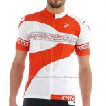 2016 Cycling Jersey Pinarello White and Orange Short Sleeve and Bib Short