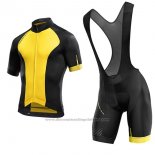 2017 Cycling Jersey Mavic Yellow and Black Short Sleeve and Bib Short