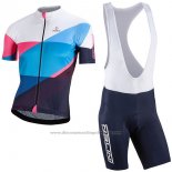 2017 Cycling Jersey Nalini Champion Blue and White Short Sleeve and Bib Short