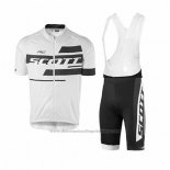 2017 Cycling Jersey Scott White Short Sleeve and Bib Short