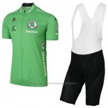 2017 Cycling Jersey Tour de France Green Short Sleeve and Bib Short