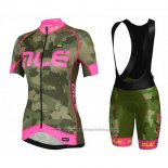 2017 Cycling Jersey Women ALE Camouflage Short Sleeve and Bib Short