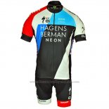 2018 Cycling Jersey Axeon Hagens Berman Blue Black Short Sleeve and Bib Short