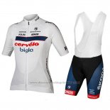 2018 Cycling Jersey Cervelo Bigla White Black Short Sleeve and Bib Short