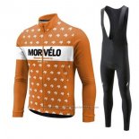 2018 Cycling Jersey Morvelo Orange Short Sleeve and Bib Short