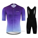2020 Cycling Jersey Le Col Purple Short Sleeve And Bib Short