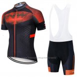 2020 Cycling Jersey Northwave Black Orange Short Sleeve and Bib Short