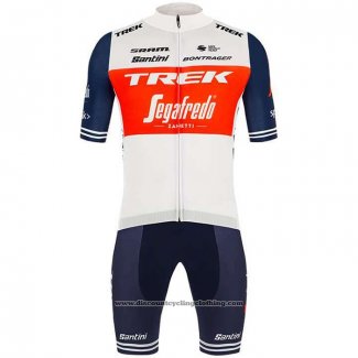 2020 Cycling Jersey Trek Segafredo White Deep Blue Short Sleeve And Bib Short