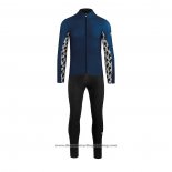 2021 Cycling Jersey Assos Blue Long Sleeve And Bib Tight QXF21-0042
