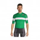 2021 Cycling Jersey Castelli Green Short Sleeve And Bib Short