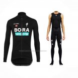 2022 Cycling Jersey Bora-Hansgrone Black Long Sleeve and Bib Short