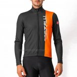 2023 Cycling Jersey Castelli Orange Long Sleeve And Bib Short
