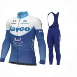 2023 Cycling Jersey Jayco Alula Blue White Long Sleeve and Bib Short