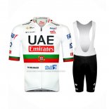 2024 Cycling Jersey UAE Portugal Champion White Short Sleeve And Bib Short