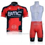 2011 Cycling Jersey BMC Red and Black Short Sleeve and Bib Short