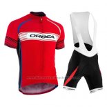 2015 Cycling Jersey Orbea Red Short Sleeve and Bib Short
