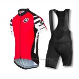 2016 Cycling Jersey Assos Red Short Sleeve and Bib Short