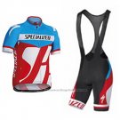 2016 Cycling Jersey Specialized Sky Blue and Red Short Sleeve and Bib Short