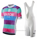 2017 Cycling Jersey Bianchi Milano Aviolo Red Short Sleeve and Bib Short