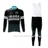 2017 Cycling Jersey Bora Black Long Sleeve and Bib Tight