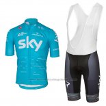 2017 Cycling Jersey Sky Sky Blue Short Sleeve and Bib Short