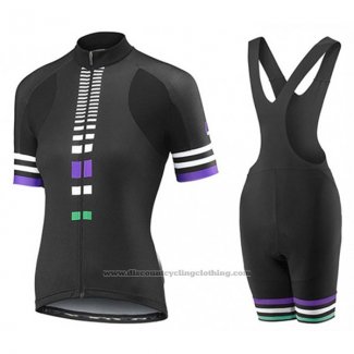 2017 Cycling Jersey Women Liv Zebra Black Short Sleeve and Bib Short