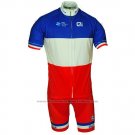 2018 Cycling Jersey France Red White Short Sleeve and Bib Short