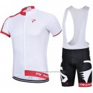 2018 Cycling Jersey Pinarello White Red Short Sleeve and Bib Short