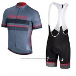2018 Cycling Jersey Specialized Gray Pink Short Sleeve And Bib Short