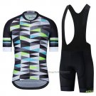 2019 Cycling Jersey Etixxl Black Gray Green Short Sleeve and Bib Short