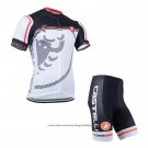 2020 Cycling Jersey Castelli Black White Short Sleeve And Bib Short(2)
