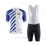 2020 Cycling Jersey Craft Blue White Short Sleeve And Bib Short