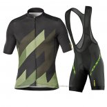 2020 Cycling Jersey Mavic Black Green Short Sleeve and Bib Short