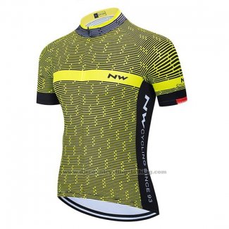 2020 Cycling Jersey Northwave Yellow Black White Short Sleeve and Bib Short