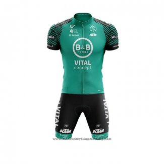 2020 Cycling Jersey Vital Concept-BB Hotels White Green Short Sleeve And Bib Short(1)